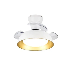 New Modern DC Motor Led Ceiling Mounted Fan Lamp with Retractable Ceiling Fan Light and Remote Control for Living Room Bedroom