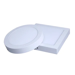 6W 12W 18W 24W AC85-265V Round Square surface mounted 12W led panel light