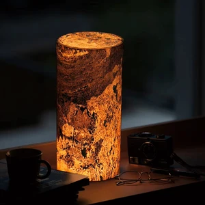Ambient Lamp with Natural Stone Column Decorative Motif Lights for Outdoor Use for Weddings Hotels Home or Camping Sites