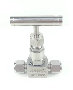 316L One Piece Type Manual High Temperature 1-Way Needle Globe Valve for Water Media