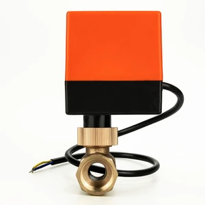 TMOK AC 220V 110V 12V 24V Two Wires 2 Way Normally Closed Open Brass Electric Motorized Brass Ball Valve With Actuator