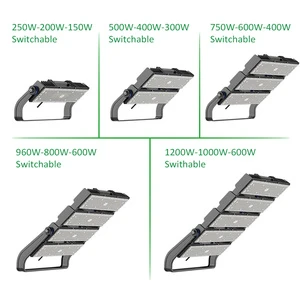 Easy Assembly and SKD Solution 250W to 1250W Options IP66 90-305Vac LED High Pole Stadium Light for Field Project