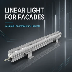 18W 24W Aluminum Building LED Wall Washer with Wiring Channel 24V High Brightness RGBW IP65 Anti-Glare CE RoSH 3-Year Warranty