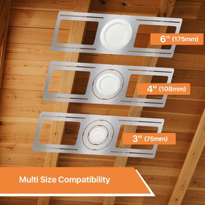 LED Recessed Lighting Kits 3-4-6 Inch Recessed LED Light Plate New Construction Wafer LED Lights Mounting Kit Bracket