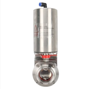 Food Industry butterfly Valve Sanitary Stainless Steel Pneumatic Actuator butterfly Valve