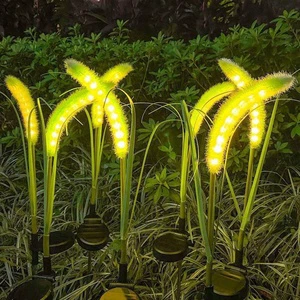 Dogtail Grass Solar Garden Plug-in Lamp IP65 Rated LED Decorative Lamp for Courtyard Lawn Camping