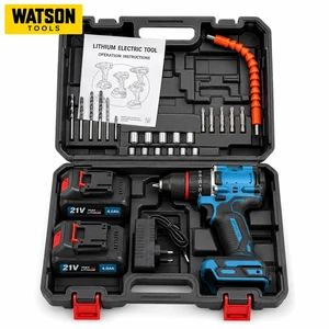 21V Cordless Brushless Drill Kit With 2 Batteries Charger Carry Case And Accessories For Wholesale