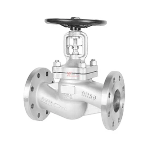 High Temperature Steam ANSI 150LB 304 316 Stainless Steel JIS 10K 1.6mpa WCB Manual Bellow Seal Flanged Globe Valve