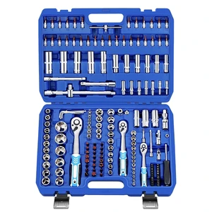 GOLDMOON 108 Pcs Multi Car Repair Mechanic Ratchet Socket Wrench Tool Set Combination Box Tool Kit Socket Set