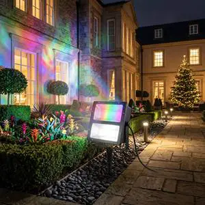 Landscape IP66 Waterproof Aluminum 150W RGBW Flood Lights with Multiple Colors for Bridge Park Building