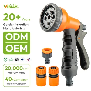 8 Spray Patterns Garden Hose Nozzle High Pressure Garden Water Spray Gun for Garden Irrigation
