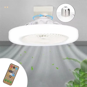 LED Ceiling Fans Living Room Ceiling Fan With Remote Control Timing Light 85-265v LED Lamp Fan E27 Smart Silent 30w