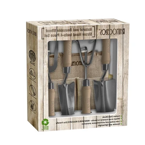 Gardening Tools Metal Set Succulent Tools Set Stainless Steel Head Wheat Straw Hand Garden Kit Rake Tool Gift Set With Bag