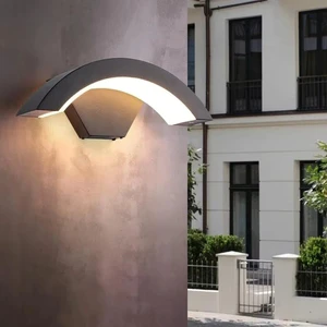 Led Outdoor Wall Light With Motion Sensor Ip65 Waterproof Aluminum for Garden Patio Porch Garage 18w 3500k Warm White
