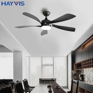 High Brightness Indoor Home Hotel Decorative Fashion Design 52Inch Remote Control 36w Five Leaf LED Ceiling Fan Light