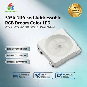 Factory Direct 5050 RGB Addressable LED Built-in IC SK6812/WS2812 IATF 16949 Certified Manufacturer Custom OEM