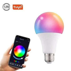 FXPOT Smart RGB LED Bulb 15W AC E26/E27/B22 Wireless Group Control Via Tuya App Alexa & Remote