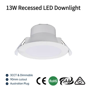 Split Design 13W LED Downlight 3CCT Switchable 90mm Hole Dimmable Recessed Ceiling Light SAA Approved And AU Plug