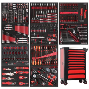 Professional 10 Drawers 532pcs Roller Tool Sets Box Storage Tool Trolley/ Chest/ Cabinet / Cart