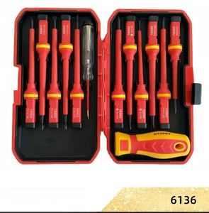 Peaktop 13-Piece Air Switch DIY Magnetic Insulation Screwdriver Set Strong With Plastic Handle Customized OEM Support