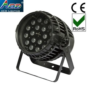 Popular 18*10w 4in1 Led Waterproof Ip65 Rgbw 180W Outdoor Led Par Light Dmx Zoom 10-60degree Led Stage Zoom Par Can Light