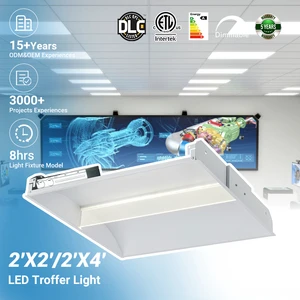Commercial School Office 3000K 4000K 5000K 2ft 4ft 24w 36w 42w 50w Recessed Led Panel Light