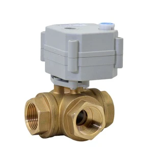 Electric 3 Way Brass Ball Valve