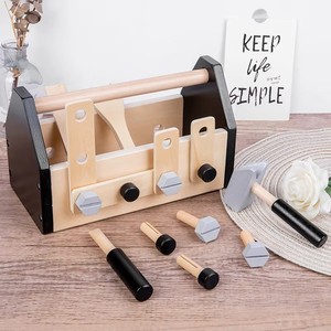 Hot-Selling Multifunctional Children's Wooden Carpentry Tool Repair Tool Set Hammering Educational Toy