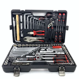 135-Piece Mechanics Tool Set Drive Socket Wrench Ratchets, SAE/Metric,Autorepair Tool Bicycles Tool Set