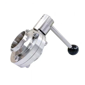 Stainless Steel Sanitary Weld Pneumatic Butterfly Valve Food Grade Hygiene Grade
