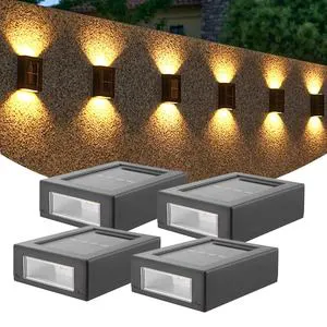 Outdoor Garden Light Led Wall Mount Lamp Decorative up and Down Lighting Solar Wall Light for Garden Yard