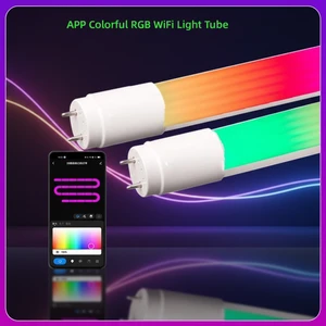 RGB WiFi LED Tube Light APP & Remote Control Color Changing Smart LED Light Tube for Indoor Decor