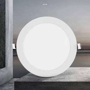 Contemporary Aluminum Ceiling Round Recessed Led Panel Light for Hotel Bedroom Supermarket Office