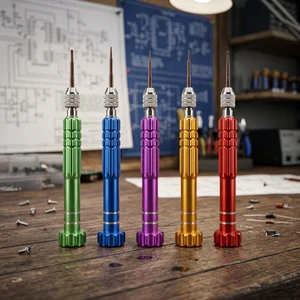 5 in 1 Multifunctional Screwdriver Set for Mobile Phone Repair Hex Screw Head Nickel Aluminum Bronze Handle OEM Customizable