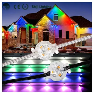SHIJI Permanent Christmas Ceiling Track Lights 30mm RGBW LED Pixel Track Light Outdoor Waterproof Pixel Led Point Light Source