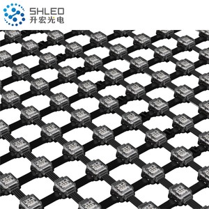 SHLED Building Facade Lighting P50 High Brightness Rgb Led Mesh Screen Outdoor SPI Flexible Led Curtain For Daytime Use