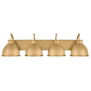 4-Light Bathroom Vanity Light Over Mirror Gold Steel Shade Wall Lights for Home Wall Mount Lamp for Living Room Bedroom