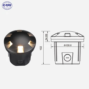 Custom High Quality Waterproof Black 6w Garden Inground Lamp Outdoor Led Underground Well Light 3CCT for Landscaping