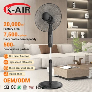 New Design Home Use Floor Standing Fan 3 Speeds ABS 50W Timer Electric Oscillating Pedestal Fan Adjustable Height Outdoor Hotel