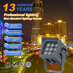 High Quality 16W-128W LED Floodlight AC Powered RGB Color Temperature Narrow Beam Angle IP67 Rating for Hotels Outside Lighting