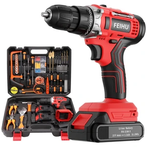 Tool Sets With Drill Cordless Drill Tool Kit 108Pcs Household Power Tools Drill Set With 21V Li-Ion Battery & Charger For Home
