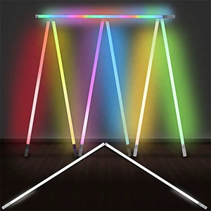 IP65 Outdoor Waterproof USB Rechargeable Battery Remote Control Color Changing T8 Led Tube Light Rgb Lights bar