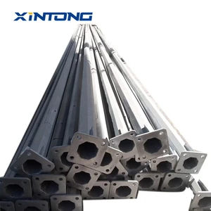 Anti-corrosion Q235 Steel Bridge Overpass Road Street Post Double Arm Hot Dip Galvanized Lamp Pole