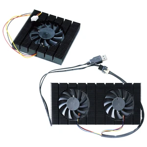 Black Heat Sink CPU Cooler Fan Anodized Aluminum Graphics Card Backplane Video Enhanced Performance Cooling