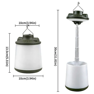 Multifunctional Outdoor Camping Lantern 36 LED RGB 3-in-1 Color Light Telescopic USB C Rechargeable PC Material Camping Light