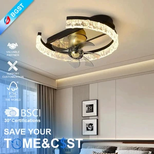 Smart Lighting Modern Indoor Surface Mounted Living Room Intelligent Remote Control Ceiling Fan With Light