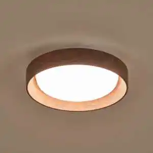 #Style 1 Modern Nordic Walnut Wood Color LED Ceiling Light Energy Saving Eye Protection Surface Mounted Application for Bedroom
