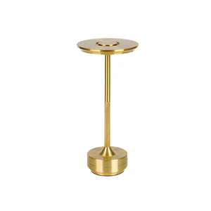 Luxury Small Portable Table Led Light Rechargeable Cordless Desk Lamp for Hotel Restaurant Bedroom