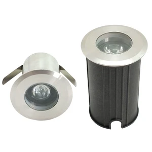 Stainless Steel IP68 1W 3W Mini LED 6000K Daylight DC 12V Waterproof Landscape Underground Floor Lamp