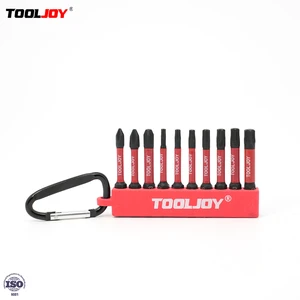 Durable Impact Screwdriver Bit Set 10pcs S2 Steel Magnetic Tip Hex Bit for DIY Industrial OEM Heavy Torque Use